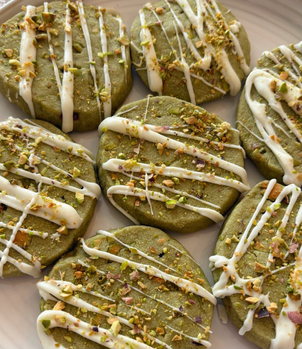Matcha Pistachio Shortbread&nbsp;Cookies
